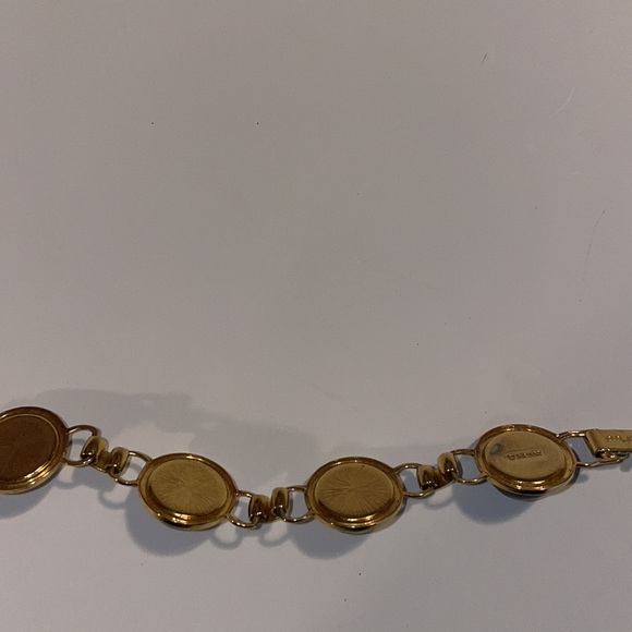 Vintage Monet Enamel Link Bracelet - Picture 9 of 12